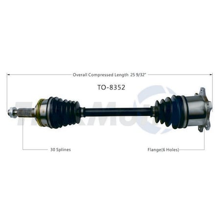 Surtrack Axle Cv Axle Shaft, To-8352 TO-8352